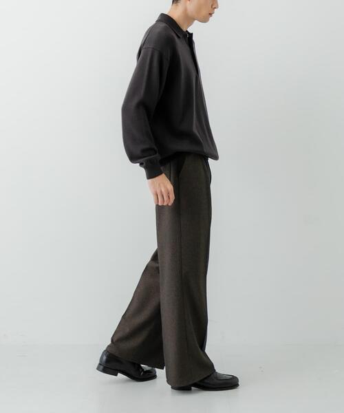 URBAN RESEARCH（アーバンリサーチ）の「CASH FEEL W/MID ニットポロ（ニット/セーター・メンズ・ブラウン/ブラック/チャコールグレー・LARGE/MEDIUM）」の10枚目の写真