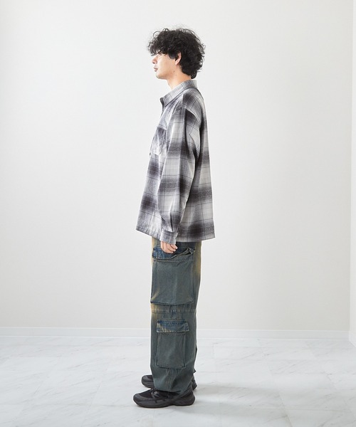 VIBGYOR（ヴィブジョー）の「先染めネルチェックシャツ（ＣＮ）（シャツ/ブラウス・メンズ・その他2/その他1/ブルー/その他/ブラック/ブラウン・MEDIUM/LARGE）」の16枚目の写真