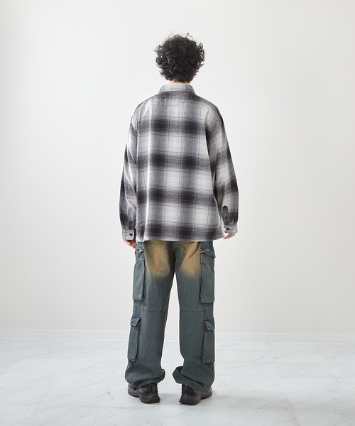 VIBGYOR（ヴィブジョー）の「先染めネルチェックシャツ（ＣＮ）（シャツ/ブラウス・メンズ・その他2/その他1/ブルー/その他/ブラック/ブラウン・MEDIUM/LARGE）」の17枚目の写真