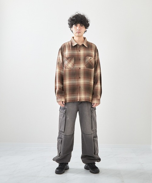 VIBGYOR（ヴィブジョー）の「先染めネルチェックシャツ（ＣＮ）（シャツ/ブラウス・メンズ・その他2/その他1/ブルー/その他/ブラック/ブラウン・MEDIUM/LARGE）」の20枚目の写真