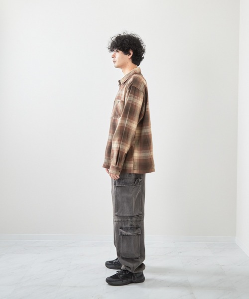 VIBGYOR（ヴィブジョー）の「先染めネルチェックシャツ（ＣＮ）（シャツ/ブラウス・メンズ・その他2/その他1/ブルー/その他/ブラック/ブラウン・MEDIUM/LARGE）」の21枚目の写真