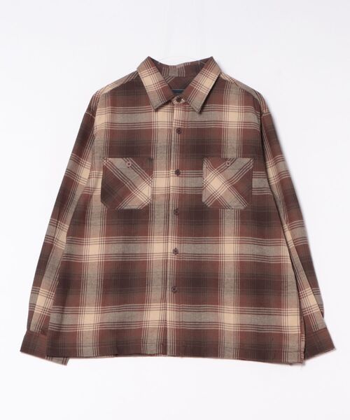 VIBGYOR（ヴィブジョー）の「先染めネルチェックシャツ（ＣＮ）（シャツ/ブラウス・メンズ・その他2/その他1/ブルー/その他/ブラック/ブラウン・MEDIUM/LARGE）」の8枚目の写真