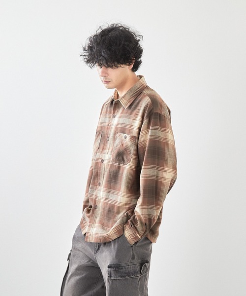 VIBGYOR（ヴィブジョー）の「先染めネルチェックシャツ（ＣＮ）（シャツ/ブラウス・メンズ・その他2/その他1/ブルー/その他/ブラック/ブラウン・MEDIUM/LARGE）」の19枚目の写真