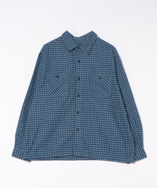 VIBGYOR（ヴィブジョー）の「先染めネルチェックシャツ（ＣＮ）（シャツ/ブラウス・メンズ・その他2/その他1/ブルー/その他/ブラック/ブラウン・MEDIUM/LARGE）」の12枚目の写真