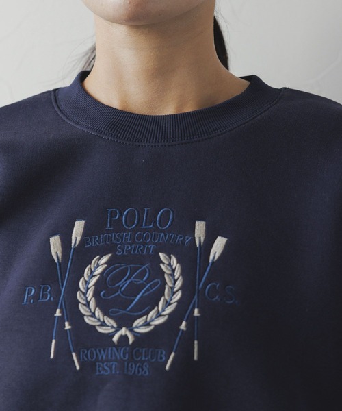 POLO BCS（ポロ ビーシーエス）の「【POLO BCS/ポロ・ビーシーエス】別注/刺繍スウェットプルオーバー（スウェット・レディース・グレー/ネイビー・FREE）」の6枚目の写真