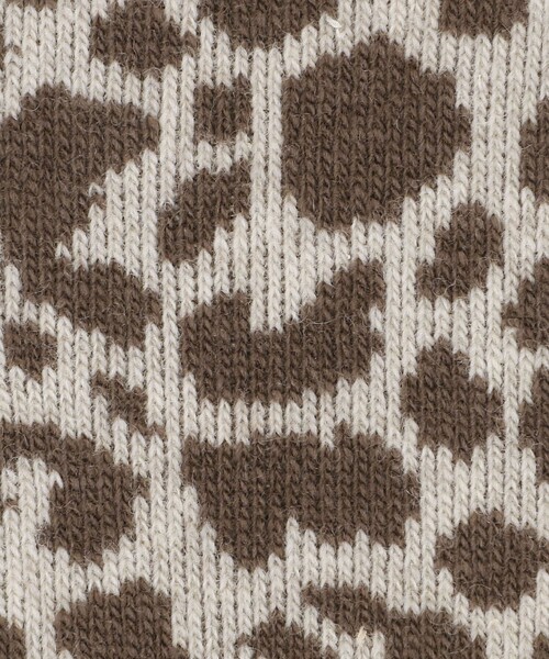 ROTOTO(ロトト)の「<ROTOTO>レオパードパターン メリノソックス(ソックス/靴下・メンズ・ベージュ/ナチュラル・M)」の3枚目の写真