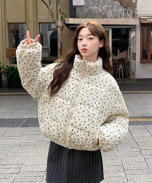 小花柄ショートダウンジャケット（ダウンジャケット/コート）｜Ressaca