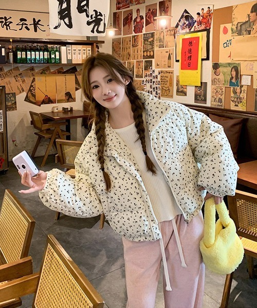 小花柄ショートダウンジャケット（ダウンジャケット/コート）｜Ressaca