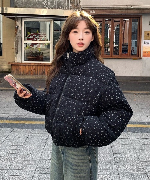 小花柄ショートダウンジャケット（ダウンジャケット/コート）｜Ressaca