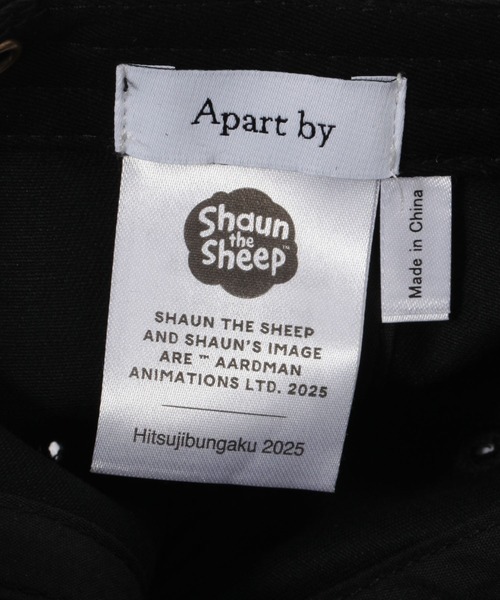 A part by（アパートバイ）の「【羊文学×ひつじのショーン】ヒツジコラボCAP（キャップ・レディース・ブラック/オフホワイト・FREE）」の10枚目の写真