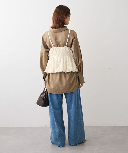 Green　Parks（グリーンパークス）の「表面感ベロアバルーンキャミビスチェ（ベスト・レディース・ブラック/アイボリー・FREE）」の10枚目の写真