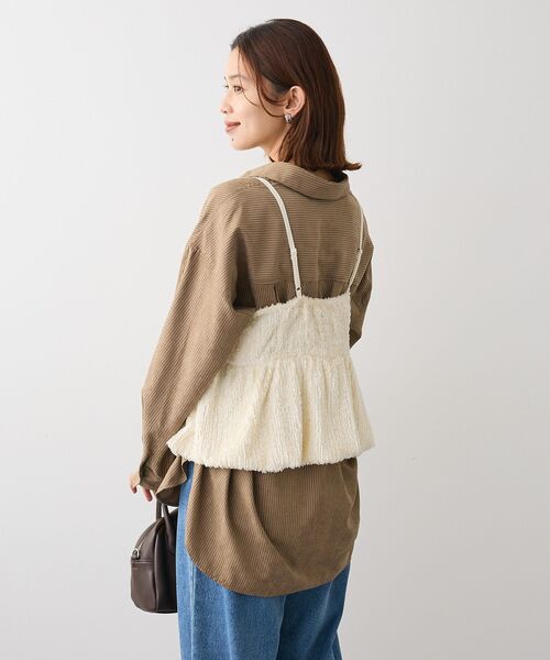 Green　Parks（グリーンパークス）の「表面感ベロアバルーンキャミビスチェ（ベスト・レディース・ブラック/アイボリー・FREE）」の13枚目の写真