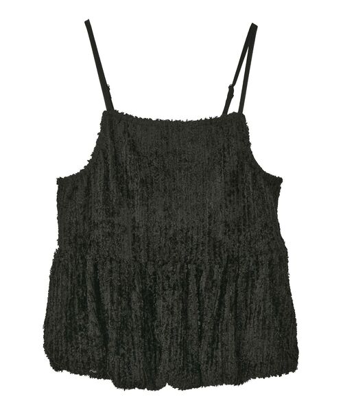 Green　Parks（グリーンパークス）の「表面感ベロアバルーンキャミビスチェ（ベスト・レディース・ブラック/アイボリー・FREE）」の7枚目の写真