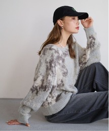 BAYFLOW | ミックスシャギーニットプルオーバー(ニット/セーター)