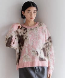 BAYFLOW | ミックスシャギーニットプルオーバー(ニット/セーター)