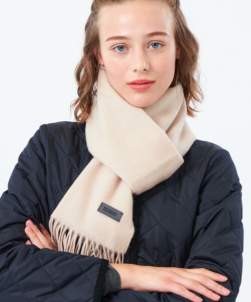 MACKINTOSH PHILOSOPHY（ﾏｯｷﾝﾄｯｼｭ ﾌｨﾛｿﾌｨｰ）の「ウォッシャブルカシミヤソリッドマフラー（マフラー・レディース・グレー系その他2/ホワイト系その他・FREE）」の2枚目の写真