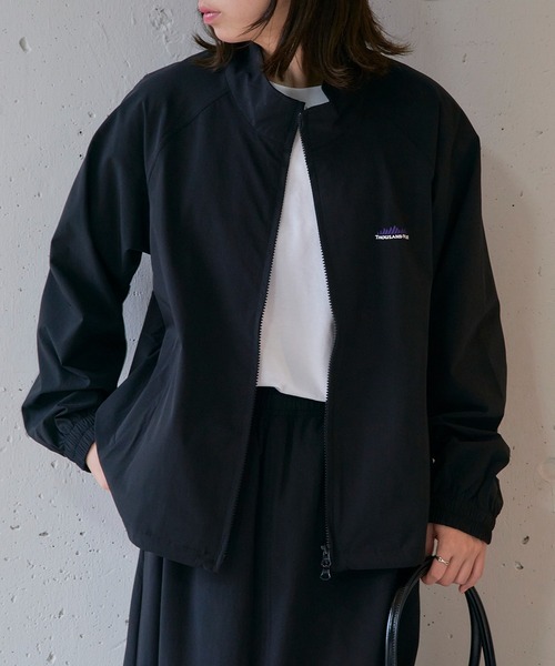 THOUSAND MILE(サウザンドマイル)の「【THOUSAND MILE】ZIP BLOUSON&T-SHIRT&SKIRT SET UP(セットアップ・レディース・ブラック/チャコールグレー・FREE)」の1枚目の写真
