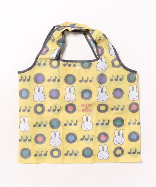 Miffy( ミッフィー)の「【 miffy 】 Dick Bruna ミッフィー&ミュージック くるくるショッピングバッグA 25W10(エコバッグ/サブバッグ・レディース・ブラック/イエロー・FREE)」の2枚目の写真