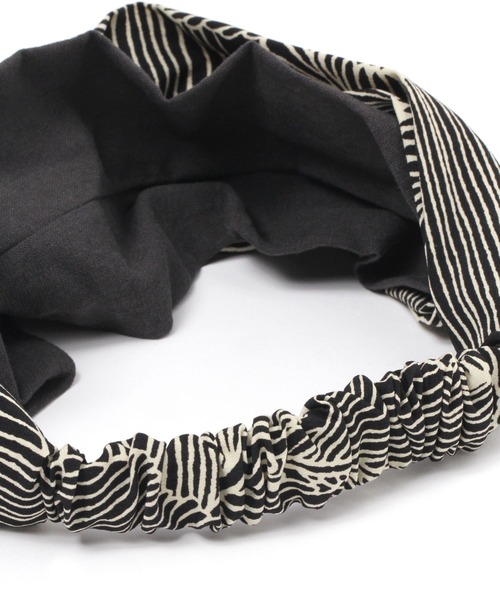 BAYFLOW（ベイフロー）の「バティック柄ターバン（ヘアバンド・レディース・ベージュ/ブラック/ブラウン・FREE）」の10枚目の写真