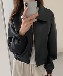 Doula Doula（ドゥーラドゥーラ）の「PUジップアップブルゾン（ブルゾン・レディース）」