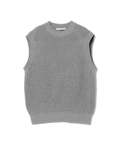 Demi-Luxe BEAMS(デミルクス ビームス)の「【7/24値下げ】【別注】SLOANE / 7ゲージ 畦編 クルーネック ノースリーブ(ニット/セーター・レディース・ホワイト系その他5/グレー・1)」の8枚目の写真
