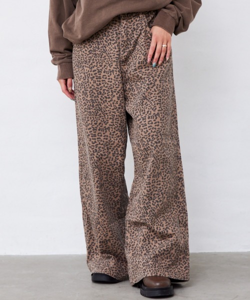 Fluffy BROTHERS(フラッフィーブラザーズ)の「ワイドパンツ(大人サイズ)(その他パンツ・メンズ・ブラウン/ブルー・L/M/XL)」の2枚目の写真