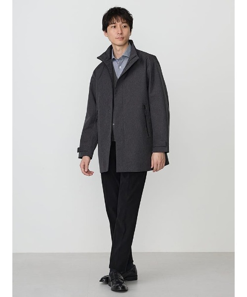 Perfect Suit FActory(パーフェクトスーツファクトリー)の「【撥水/防風】オールウェザーテックス スタンドコート ベージュ/ブラック(その他アウター・メンズ・ブラック/ベージュ・M/L/LL)」の4枚目の写真