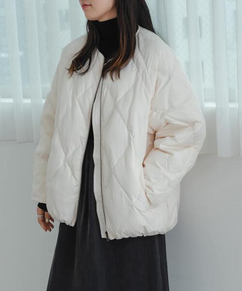 URBAN RESEARCH（アーバンリサーチ）の「コクーンキルティングダウン（ダウンジャケット/コート・レディース・ブラック/オフホワイト/ブラウン・SMALL/FREE）」の6枚目の写真