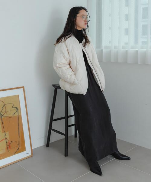 URBAN RESEARCH（アーバンリサーチ）の「コクーンキルティングダウン（ダウンジャケット/コート・レディース・ブラック/オフホワイト/ブラウン・SMALL/FREE）」の8枚目の写真