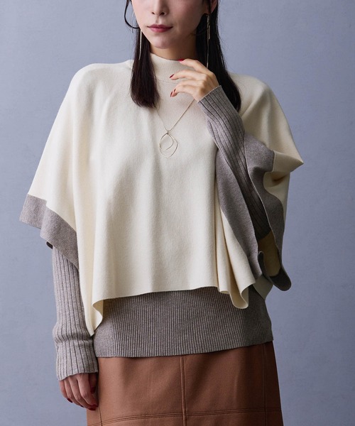 NICOLE white（ニコルホワイト）の「アンサンブルニット／スヌードポンチョ×クルーネックプルオーバー（ニット/セーター・レディース・その他4/レッド/その他1/その他2/その他3/ブラック・FREE）」の5枚目の写真