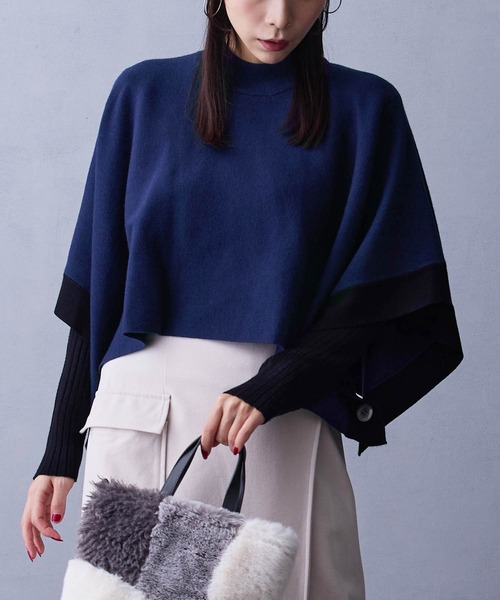 NICOLE white（ニコルホワイト）の「アンサンブルニット／スヌードポンチョ×クルーネックプルオーバー（ニット/セーター・レディース・その他4/レッド/その他1/その他2/その他3/ブラック・FREE）」の6枚目の写真