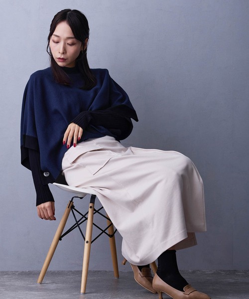 NICOLE white（ニコルホワイト）の「アンサンブルニット／スヌードポンチョ×クルーネックプルオーバー（ニット/セーター・レディース・その他4/レッド/その他1/その他2/その他3/ブラック・FREE）」の10枚目の写真