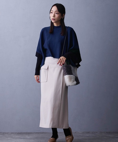 NICOLE white（ニコルホワイト）の「アンサンブルニット／スヌードポンチョ×クルーネックプルオーバー（ニット/セーター・レディース・その他4/レッド/その他1/その他2/その他3/ブラック・FREE）」の11枚目の写真