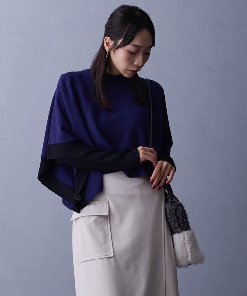 NICOLE white（ニコルホワイト）の「アンサンブルニット／スヌードポンチョ×クルーネックプルオーバー（ニット/セーター・レディース・その他4/レッド/その他1/その他2/その他3/ブラック・FREE）」の12枚目の写真