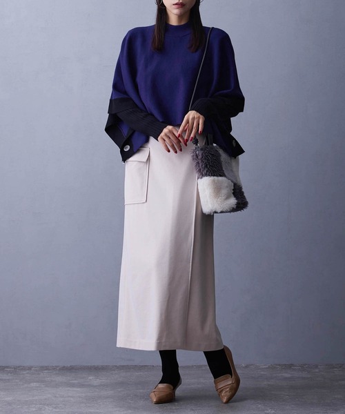 NICOLE white（ニコルホワイト）の「アンサンブルニット／スヌードポンチョ×クルーネックプルオーバー（ニット/セーター・レディース・その他4/レッド/その他1/その他2/その他3/ブラック・FREE）」の15枚目の写真