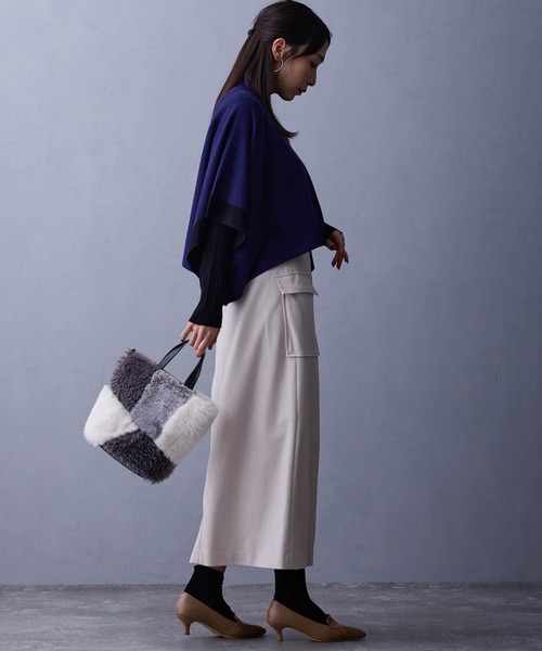 NICOLE white（ニコルホワイト）の「アンサンブルニット／スヌードポンチョ×クルーネックプルオーバー（ニット/セーター・レディース・その他4/レッド/その他1/その他2/その他3/ブラック・FREE）」の17枚目の写真