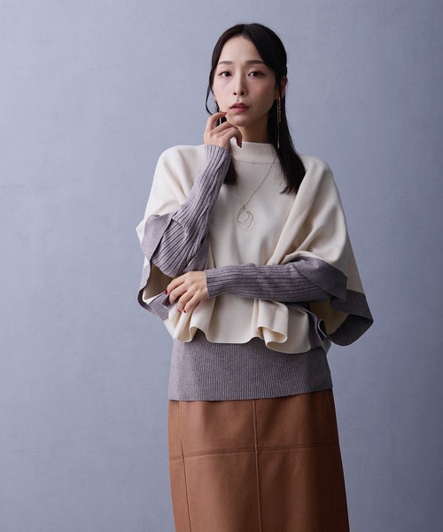 NICOLE white（ニコルホワイト）の「アンサンブルニット／スヌードポンチョ×クルーネックプルオーバー（ニット/セーター・レディース・その他4/レッド/その他1/その他2/その他3/ブラック・FREE）」の8枚目の写真