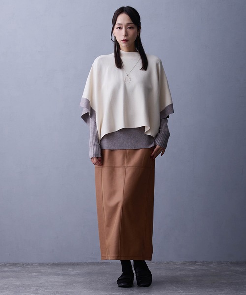 NICOLE white（ニコルホワイト）の「アンサンブルニット／スヌードポンチョ×クルーネックプルオーバー（ニット/セーター・レディース・その他4/レッド/その他1/その他2/その他3/ブラック・FREE）」の9枚目の写真