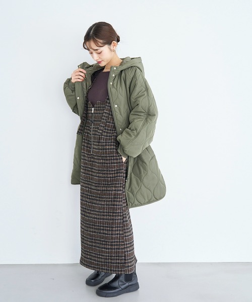 新色・再生産】チェック柄 フロントジップジャンスカ【585077