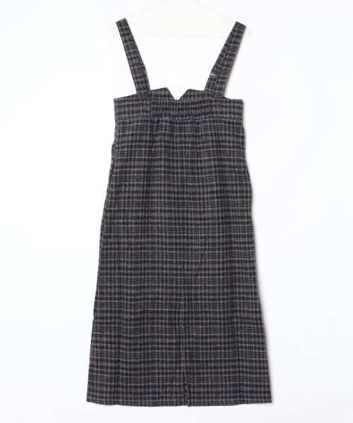 新色・再生産】チェック柄 フロントジップジャンスカ【585077