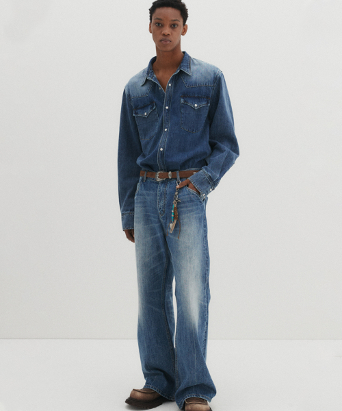 DNSR(ディーエヌエスアール)の「ウェスタンデニムシャツブルー(シャツ/ブラウス・メンズ・その他・MEDIUM/LARGE/X-LARGE)」の22枚目の写真