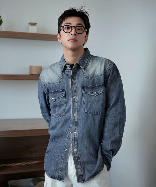 DNSR(ディーエヌエスアール)の「ウェスタンデニムシャツブルー(シャツ/ブラウス・メンズ・その他・MEDIUM/LARGE/X-LARGE)」の17枚目の写真