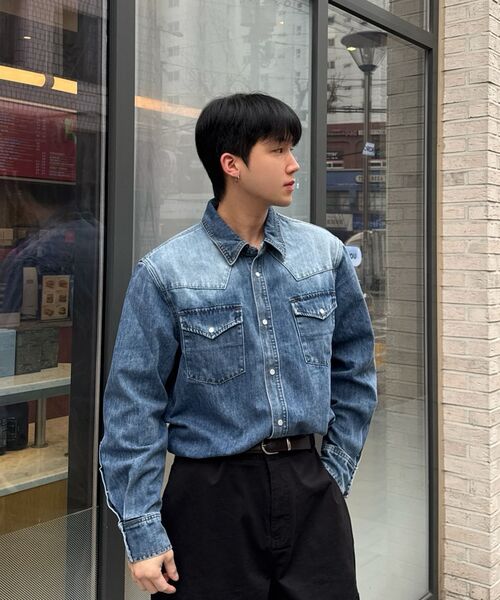 DNSR(ディーエヌエスアール)の「ウェスタンデニムシャツブルー(シャツ/ブラウス・メンズ・その他・MEDIUM/LARGE/X-LARGE)」の14枚目の写真