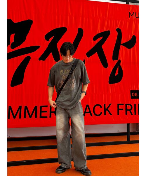 GAKKAI UNIONS（ガッカイユニオンズ）の「ヒドゥンキャッチピグメント半袖Tシャツチャコール（Tシャツ/カットソー・レディース・その他・MEDIUM/LARGE）」の10枚目の写真