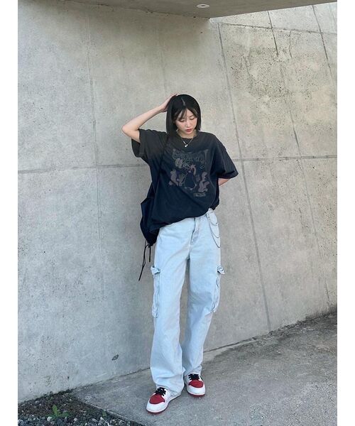 GAKKAI UNIONS（ガッカイユニオンズ）の「ヒドゥンキャッチピグメント半袖Tシャツチャコール（Tシャツ/カットソー・レディース・その他・MEDIUM/LARGE）」の15枚目の写真