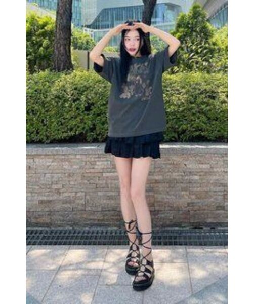 GAKKAI UNIONS（ガッカイユニオンズ）の「ヒドゥンキャッチピグメント半袖Tシャツチャコール（Tシャツ/カットソー・レディース・その他・MEDIUM/LARGE）」の18枚目の写真