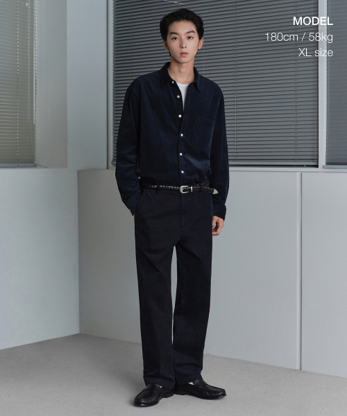 MUSINSA STANDARD（ムシンサスタンダード）の「リラックスド16Wコーデュロイシャツ[ネイビー]（シャツ/ブラウス・メンズ・その他・MEDIUM/LARGE/X-LARGE/XX-LARGE）」の6枚目の写真