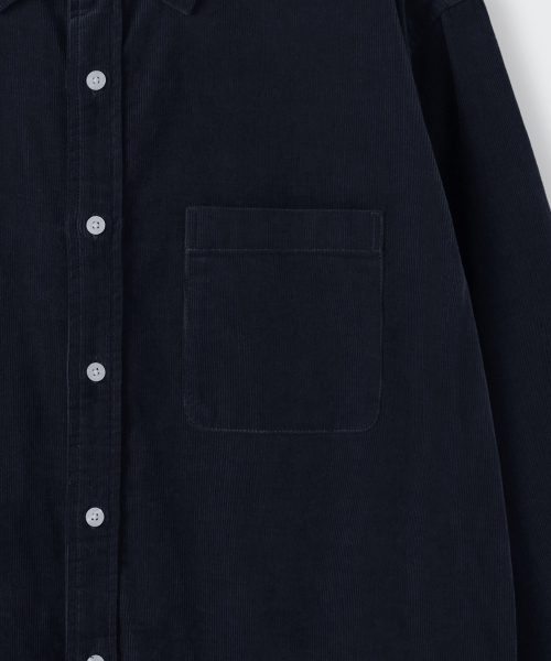 MUSINSA STANDARD（ムシンサスタンダード）の「リラックスド16Wコーデュロイシャツ[ネイビー]（シャツ/ブラウス・メンズ・その他・MEDIUM/LARGE/X-LARGE/XX-LARGE）」の4枚目の写真