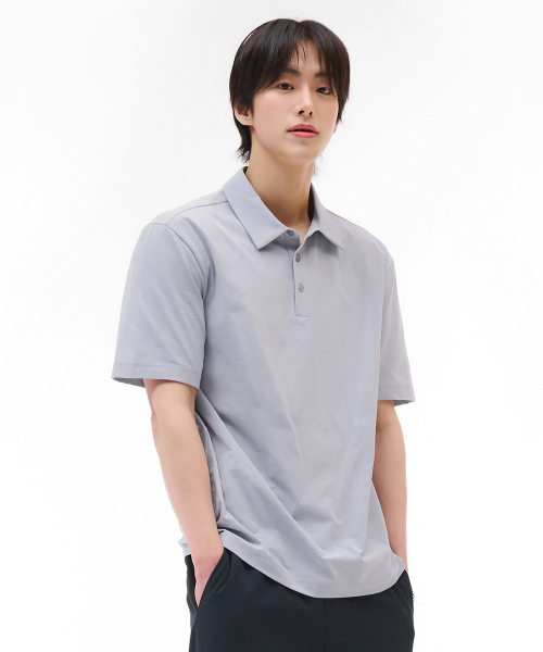 CHASECULT(チェイスカルト)の「男性クールカラー半袖Tシャツ-スカイブルー(ポロシャツ・メンズ・ブルー・110/95/105/100)」の1枚目の写真