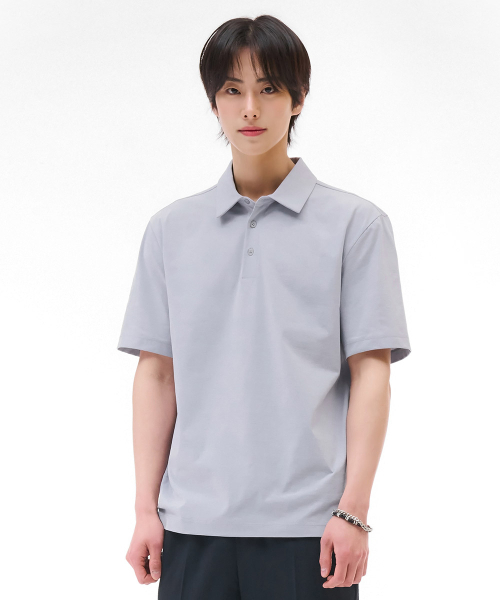 CHASECULT(チェイスカルト)の「男性クールカラー半袖Tシャツ-スカイブルー(ポロシャツ・メンズ・ブルー・110/95/105/100)」の2枚目の写真